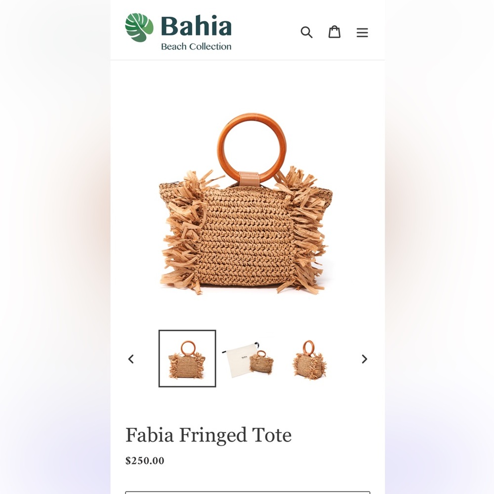 🆕 Bahia fringed Bag with dust bag - Picture 3 of 7